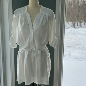 Premise tunic dress/ cover up ,size large on a size 6 Dress Form. NEW Ivory. $68